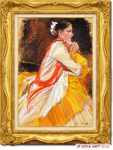 真作】版画斎藤三郎リトグラフセビリアの華スペイン舞踏箱入X13