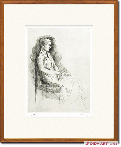 小磯良平 若い女 | 絵画など美術品の販売と買取 | 東京・銀座 おいだ美術