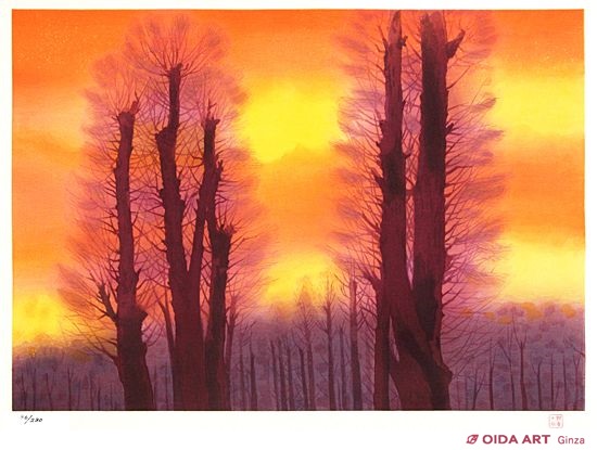 東山魁夷 夕紅 | 絵画など美術品の販売と買取 | 東京・銀座 おいだ美術