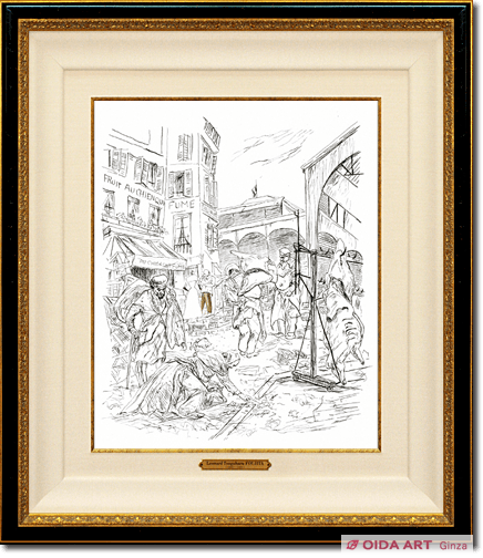 藤田嗣治 魅せられし河『マラルメ市場』 | 絵画など美術品の販売と買取