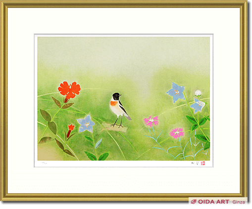 春秋花島四題クチナシ上村松篁