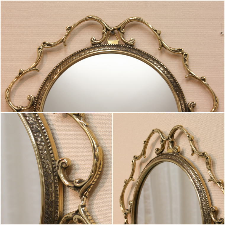 真鍮のアンティークフレーム 大型 イタリア製 フレームのみ 什器