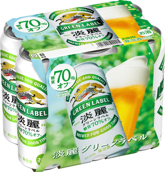 淡麗グリーンラベル500ml缶6缶パック｜酒類・飲料・加工食品