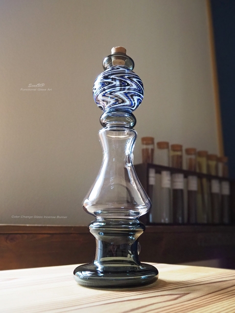 専用 スワールパターンのガラス製品 センドアップ お香立て SENDUP お