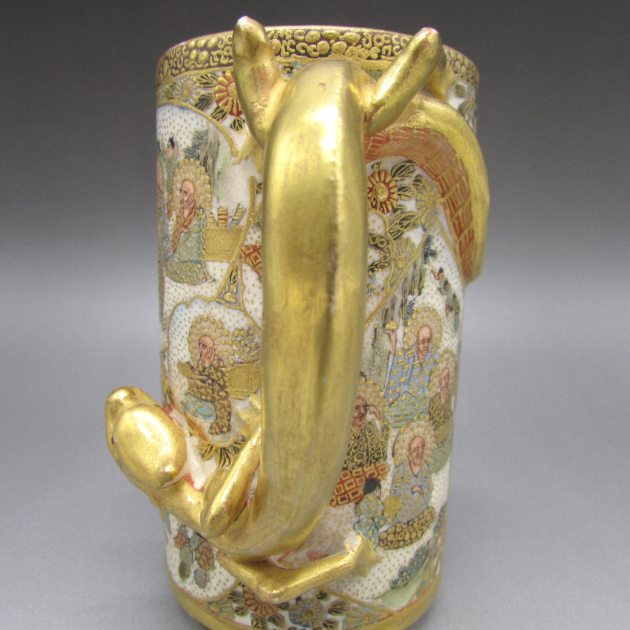 薩摩焼 金光山 色絵金襴手人物文水差 - 敬誠アート [ 公式 ]