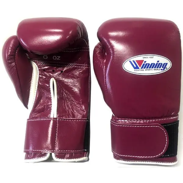 よろしく Winning ボクシンググローブ 16 oz 黒/ピンク よろしく