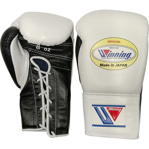 新品ウイニングボクシンググローブ 8オンス 白 紐 ウイニング(WINNING
