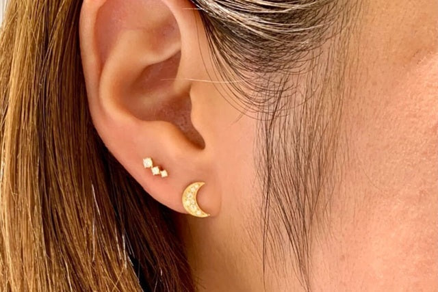 K18/Pt「ラーマ」ピアス｜【オレフィーチェ】Orefice