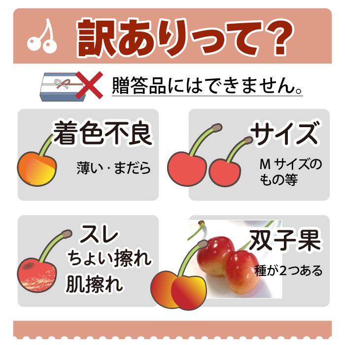 2025年先行予約】【山形県東根市産 訳あり】さくらんぼ 佐藤錦 Mクラス