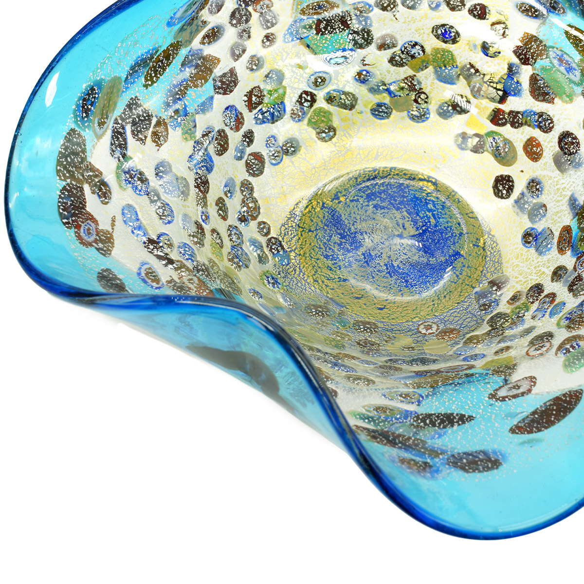 MURANO GLASS 28cm 大きな ミルフィオリ プレート皿 MURANO GLASS 28cm