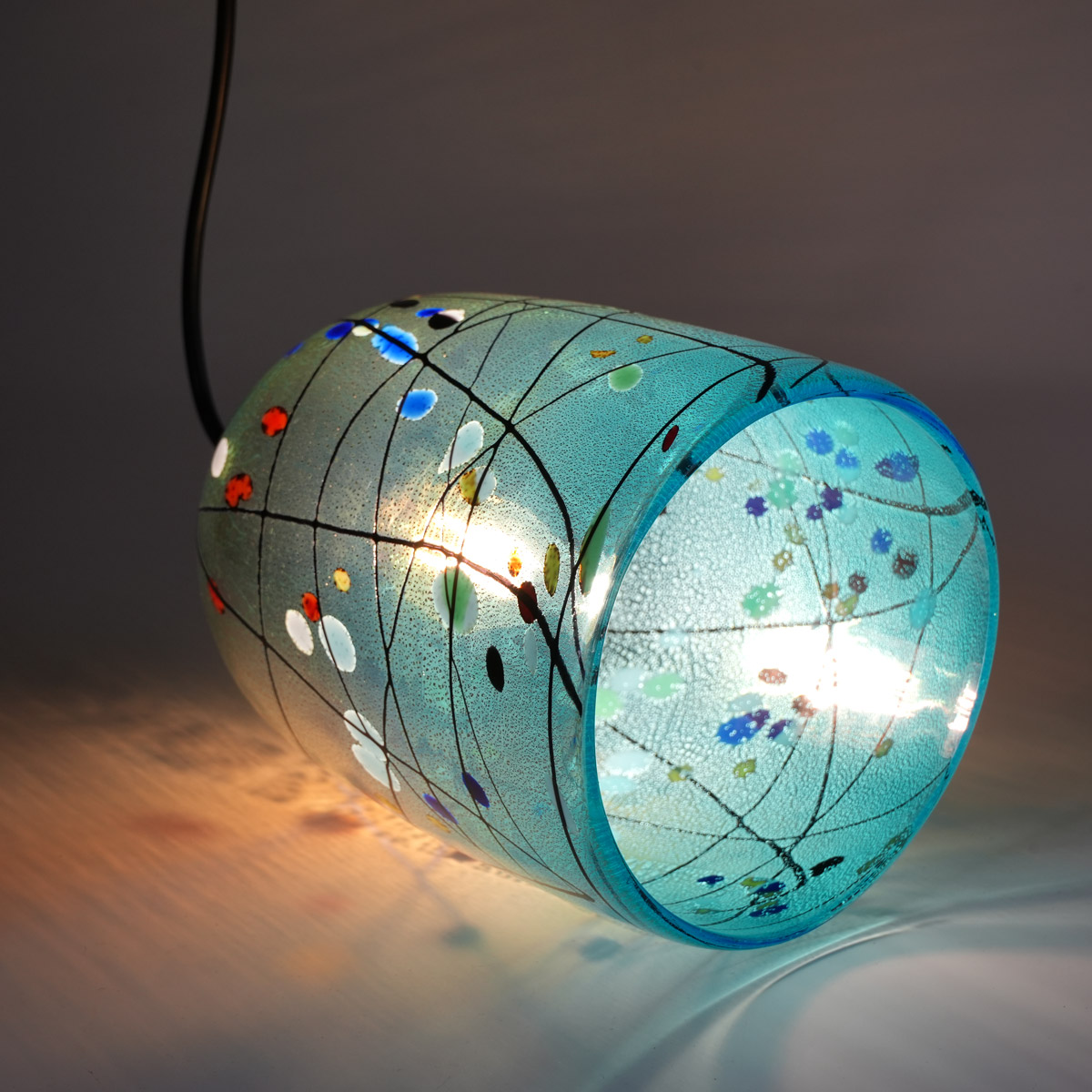 MURANO GLASS ムラノ ブルー ライオン モチーフ 装飾 デカンタ MURANO