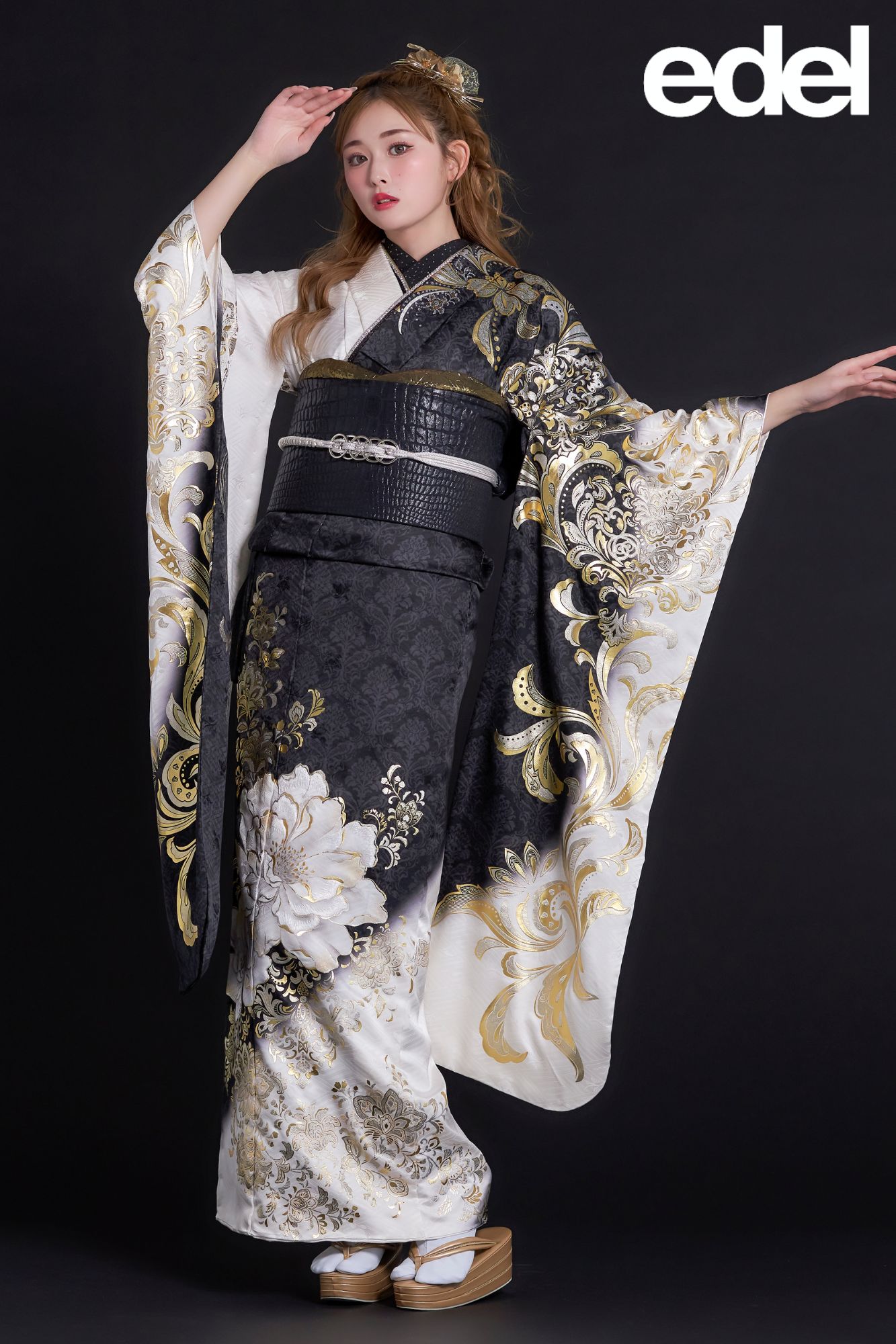 503z6,411y20,小物類☆人気！振袖 モダン 堀省平 噓つき袖 503z6,411y20,