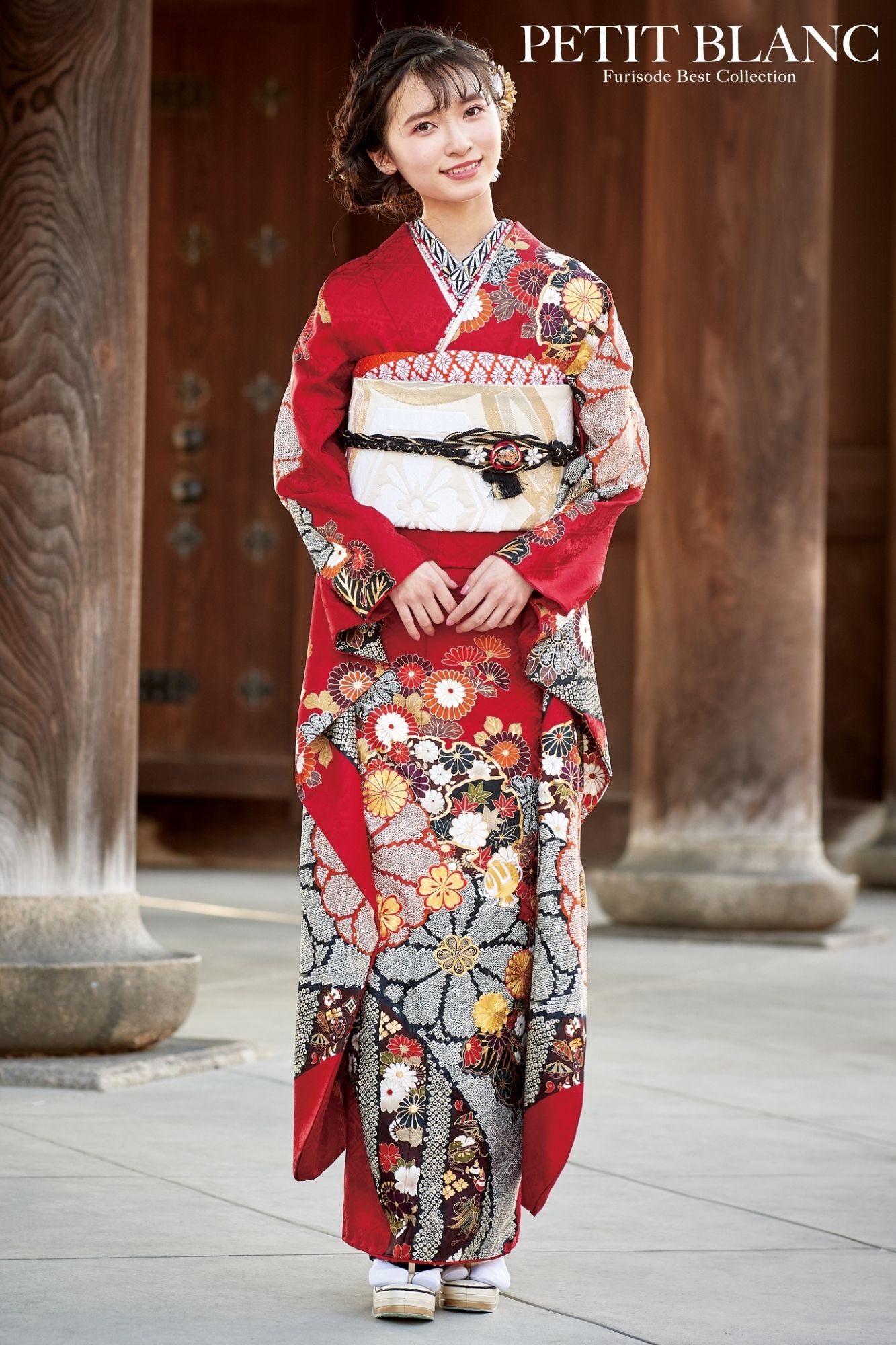 振袖フルセット(7点)・成人式・古典柄・作家物・落款入り・金銀彩加工・