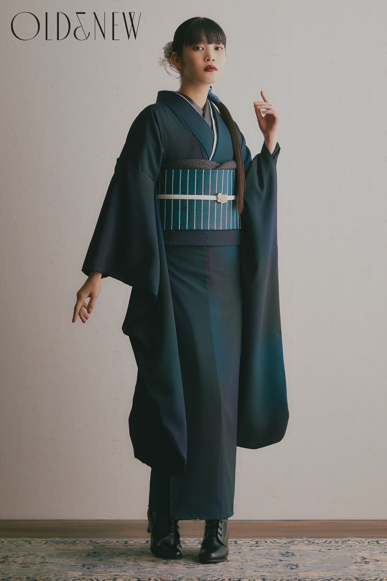 振袖のみ 紺 無地 ネイビー 【公式通販】