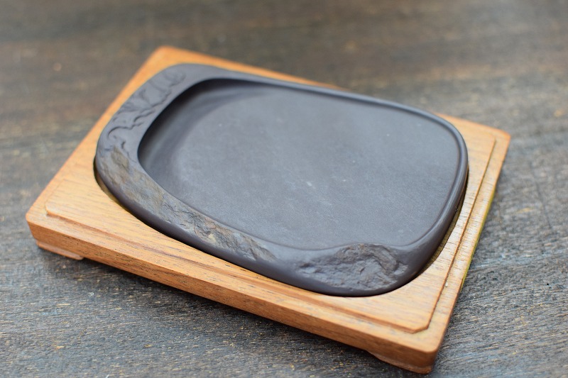 緑端渓硯 緑端渓硯 斜面彫 厚口7インチ | 書道用品専門店【大阪教材社】