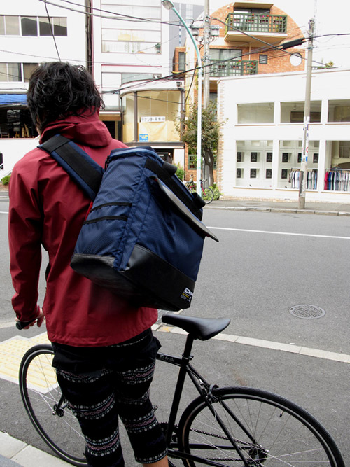 DIG4/DJバッグ/2 WAY VINYL TOTE ネイビー -DJ機材アナログレコード