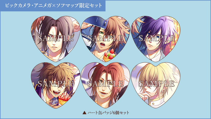薄桜鬼 アニメガ ビックカメラ ソフマップ 土方 ハート缶バッジ 24点