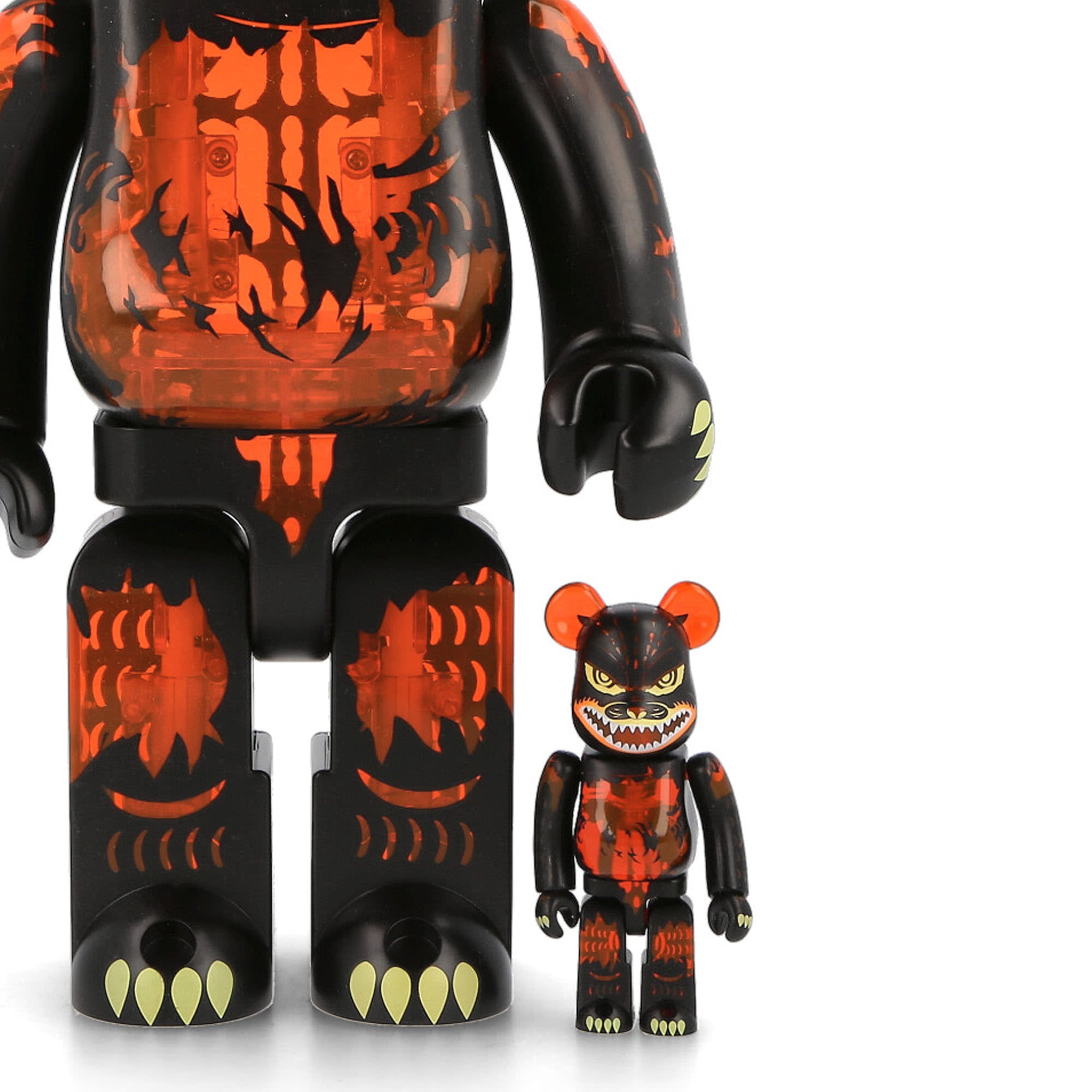 Medicom Be@rbrick Godzilla Meltdown: Clear Orange Version 400% +