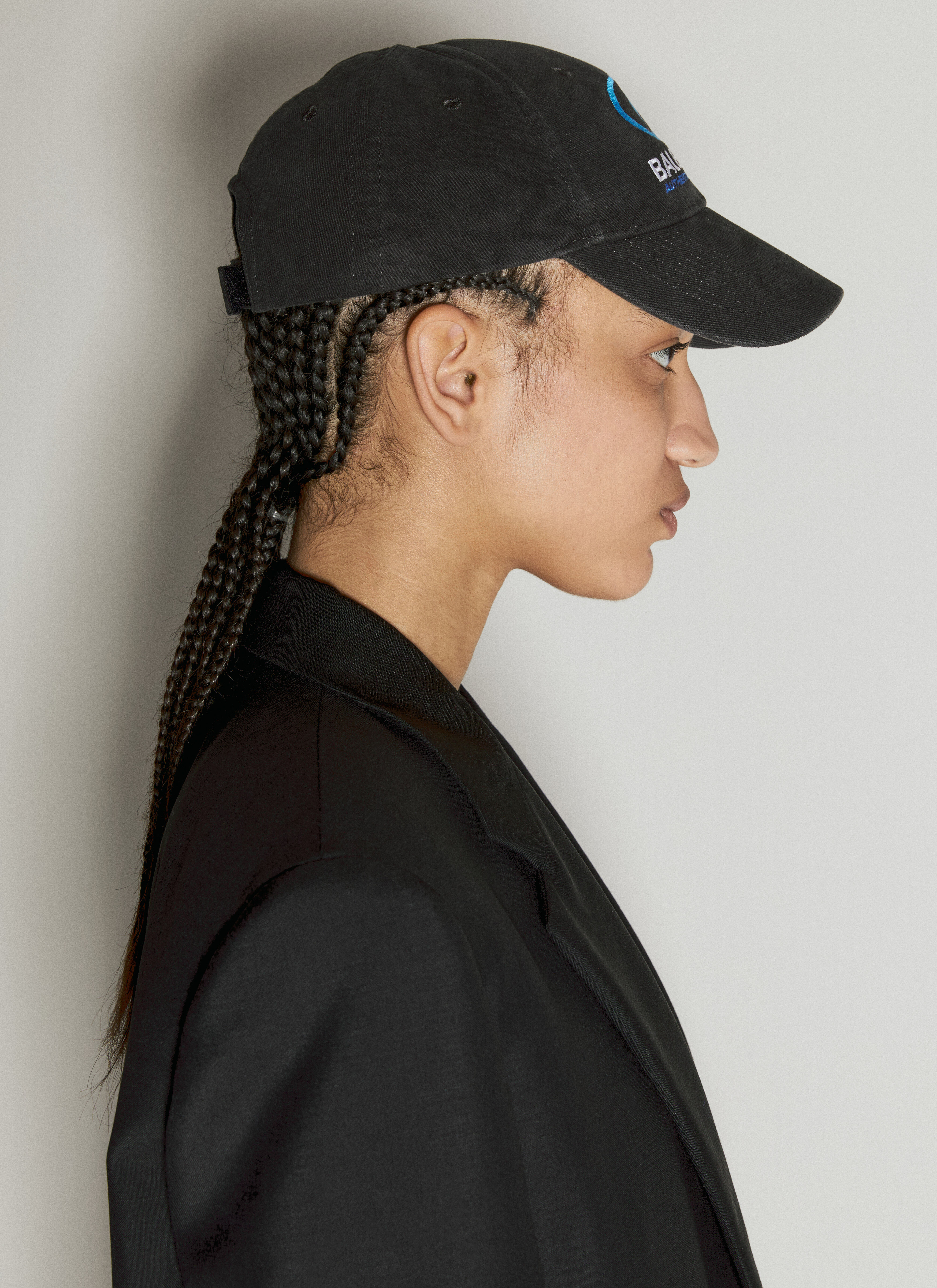 BALENCIAGA ブラック ベースボールキャップ BALENCIAGA ブラック