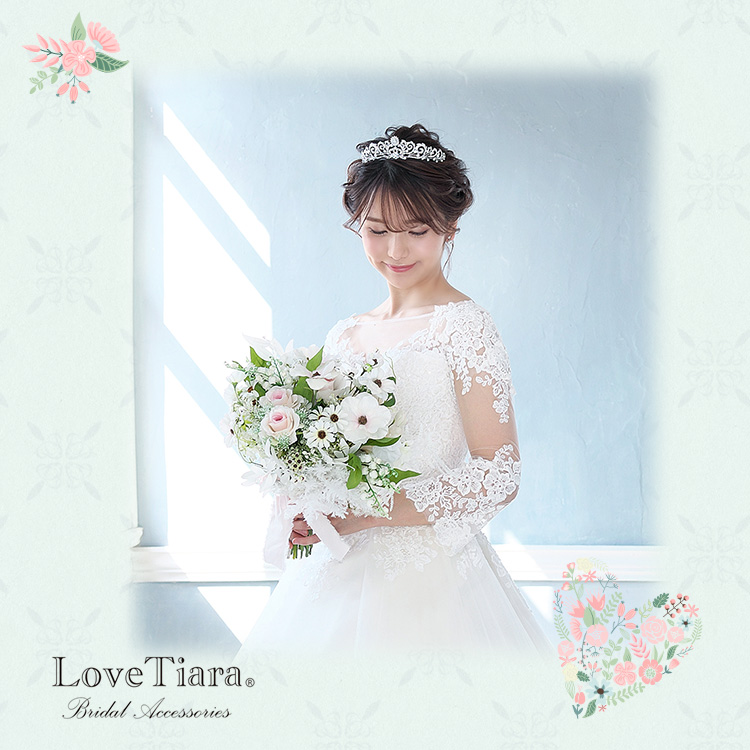 エレガントスワールティアラ カチューシャ・クラウン パール