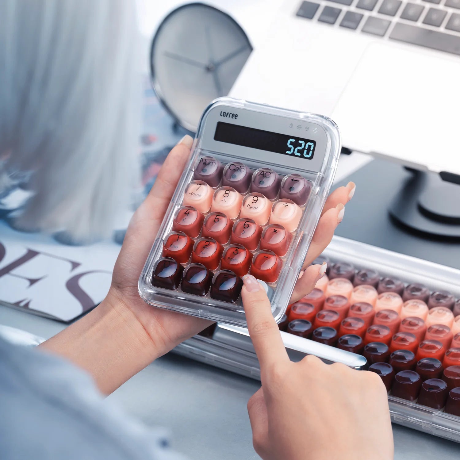 新品】Lofree 電卓 ピンク リップスティック Lipstick テンキー LOFREE