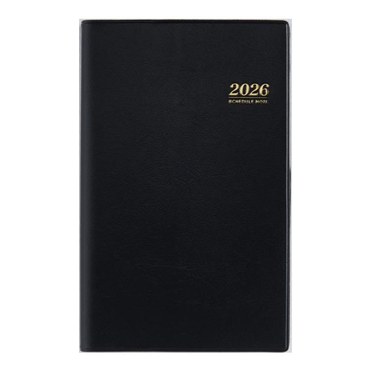 2026年3月始まり手帳 週間レフト B7 ビジネス手帳（800）黒