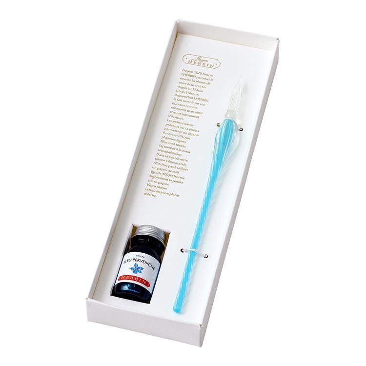 ガラスペン ボンボン ミニインクセット スカイブルー(スカイブルー