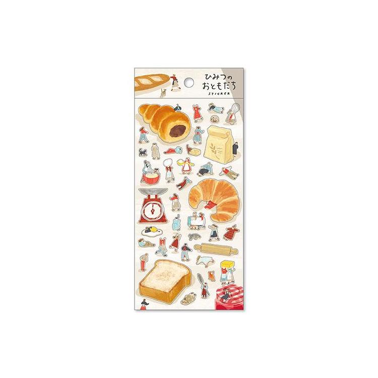 ひみつのおともだちステッカー パン作り(パン作り): ステーショナリー