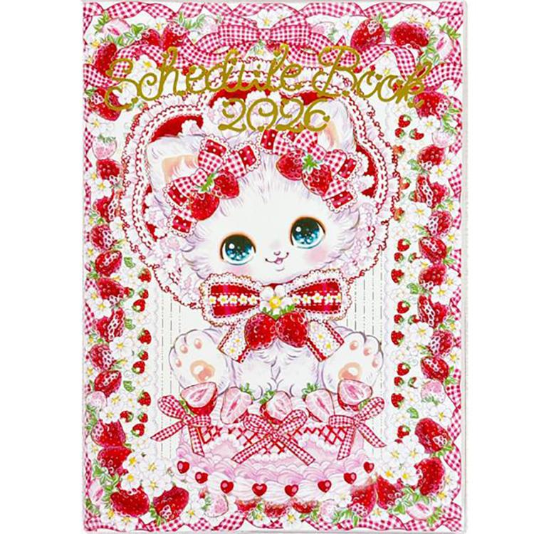 2025年10月始まり手帳 月間 B6 飴ノ森ふみか すとろべり～ドール（ねこ