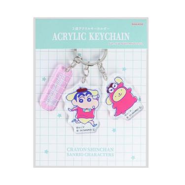 3連アクリルキーホルダー クレヨンしんちゃん×サンリオキャラクターズ