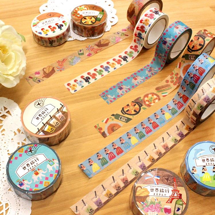 海外マスキングテープ巻売り 去度暇 人物マスキングテープ風景マステ