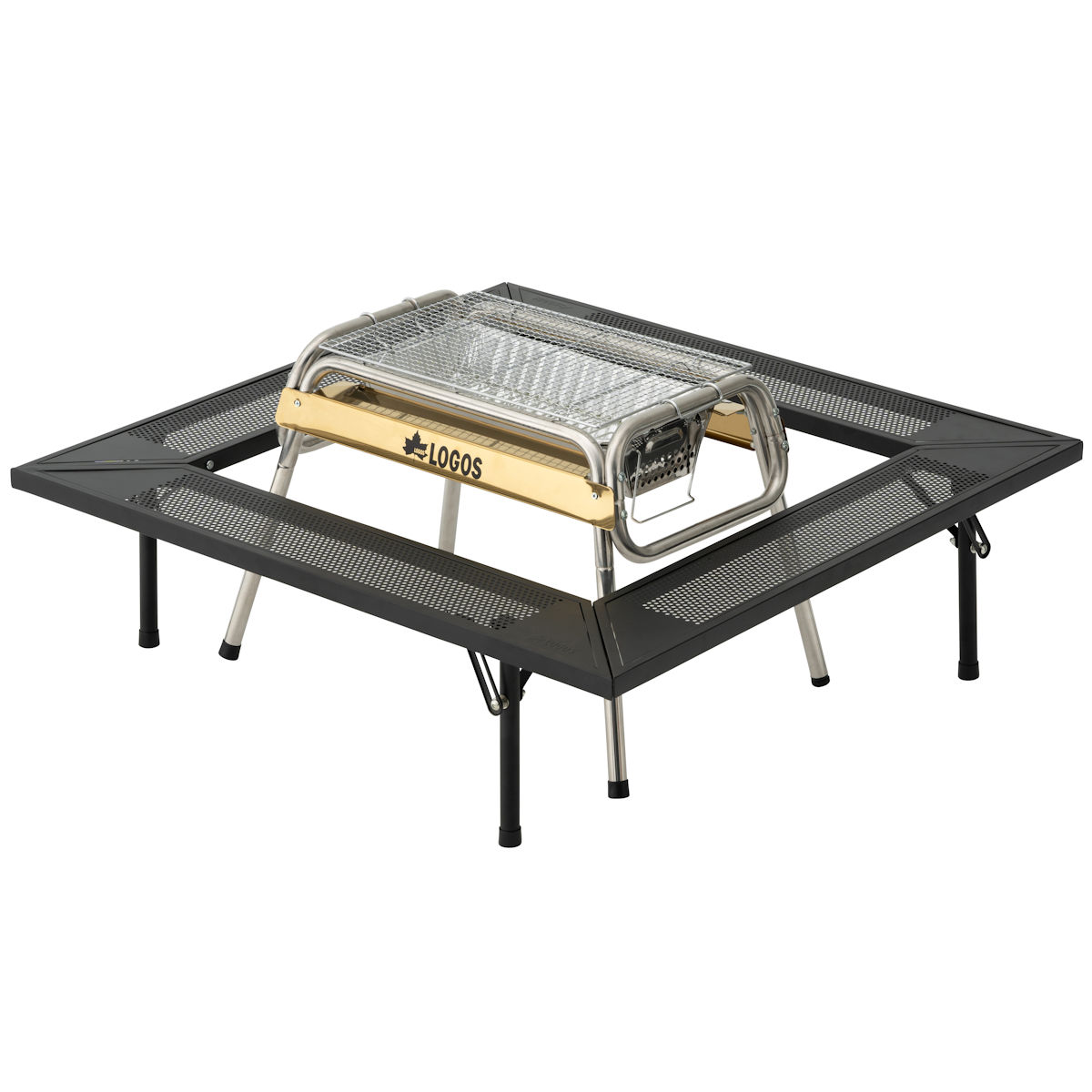 新品 LOGOS アイアン囲炉裏テーブル ロゴス イロリ iron 焚き火に