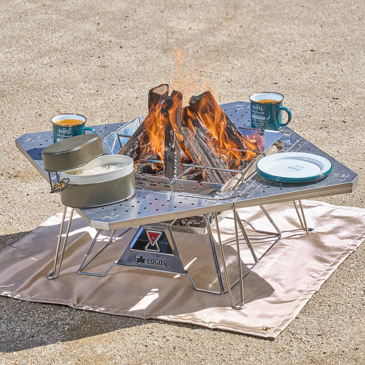 ロゴス囲炉裏テーブルLIGHT-L 2WAY囲炉裏タフテーブル|ギア|家具|テーブル|