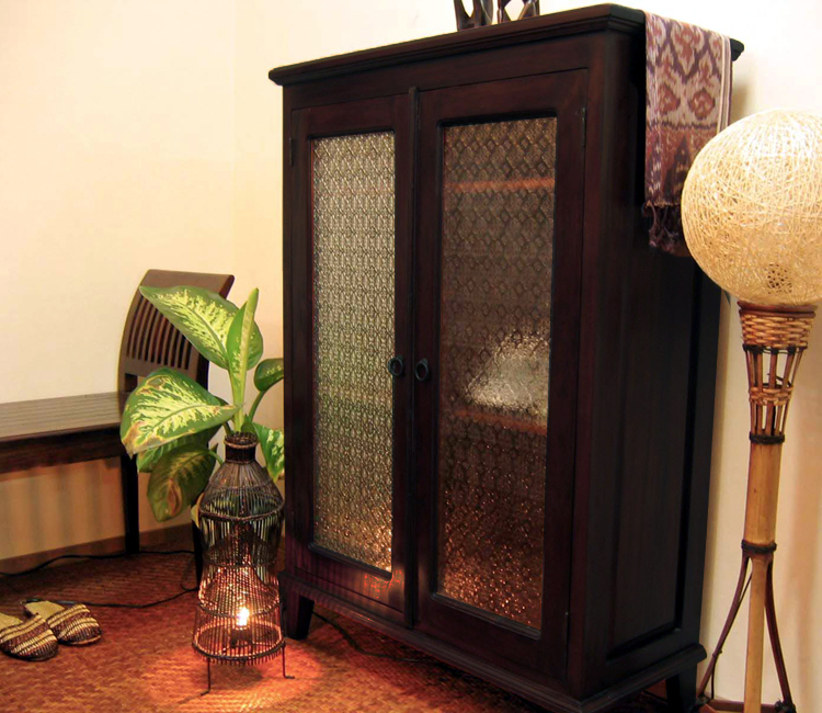 アジアン家具 バンブー 3段チェスト キャビネット インドネシア製