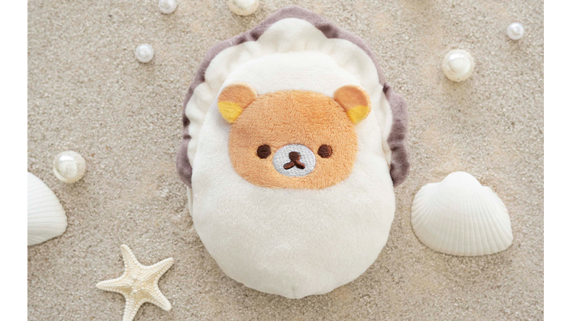 3月25日「リラックマ」より、牡蠣リラックマのぬいぐるみポーチを