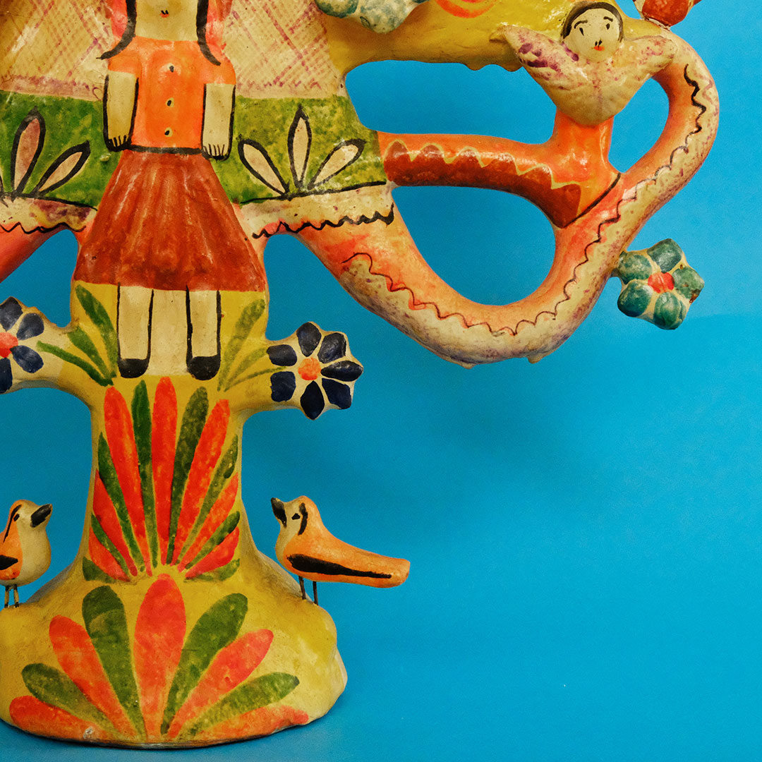 ヴィンテージ メキシコ トナラ 張子のシマウマ ゼブラ フォークアート