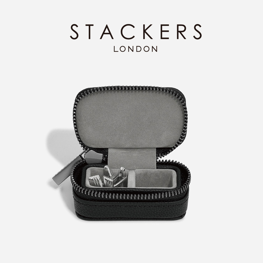 STACKERS】メンズ トラベルS Cufflink Box カフスボックス Black