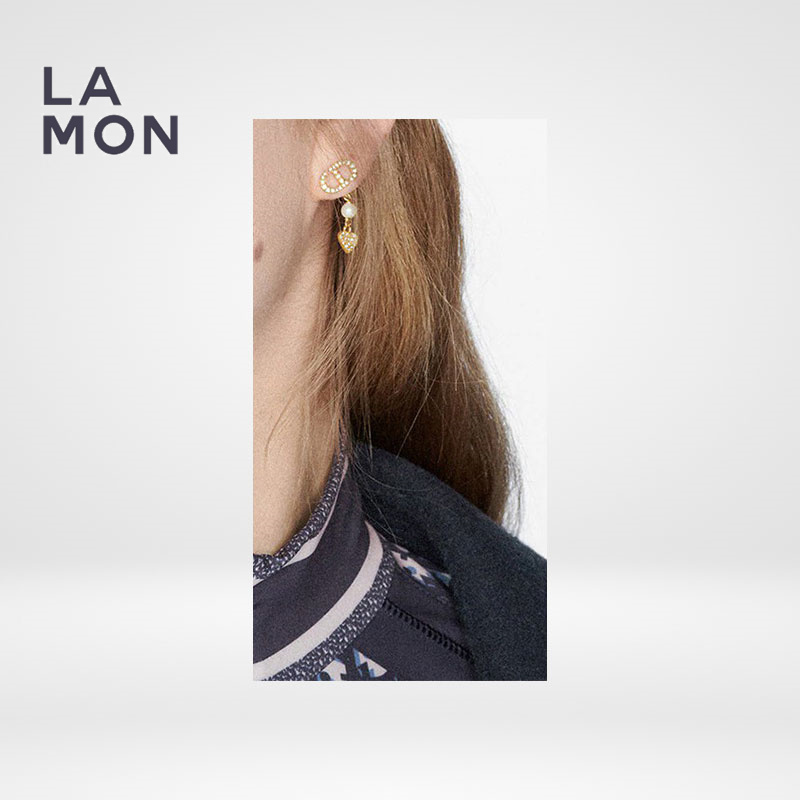 ディオール ピアス DIOR PETIT CD EARRINGS メタル レジン パール