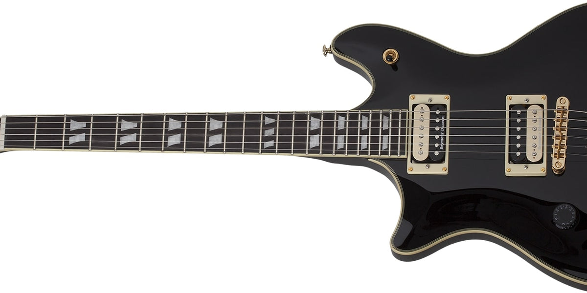 Schecter Tempest Custom Left-Handed Electric Guitar, Gloss Black