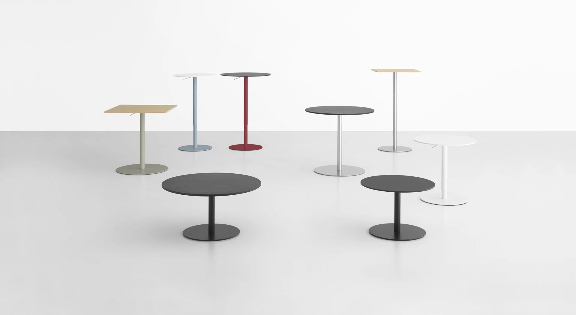 Lapalma BRIO ガス圧式昇降丸テーブルロータイプ