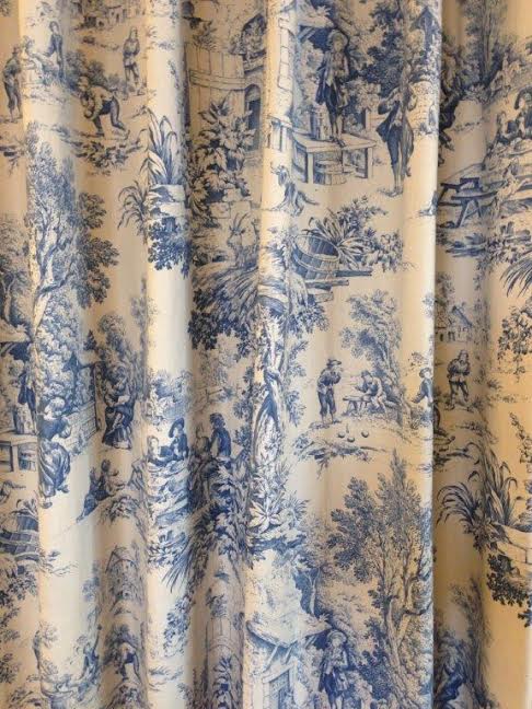 フランスアンティーク トワルドジュイ カーテン ファブリック フランス