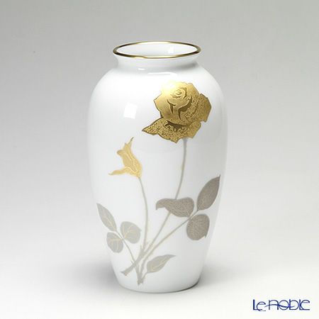 大倉陶園花瓶 未使用 共箱 MA741 大倉陶園花瓶 未使用 共