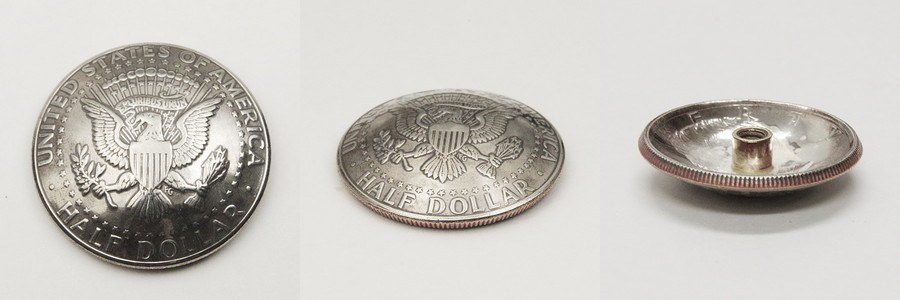 レザーワークス|コンチョ・ビーズ|コインコンチョ(ニッケル)|ケネディ