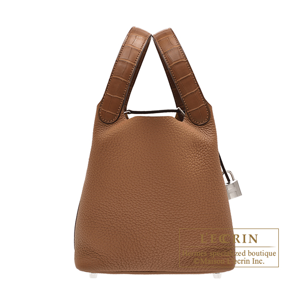 Hermes Picotin Lock Touch bag 18/PM Alezan Clemence leather/Matt