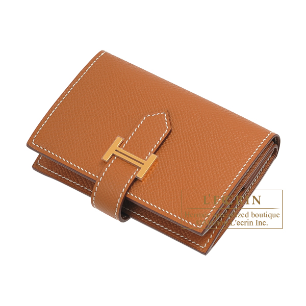 エルメス ベアンミニ ゴールド ヴォーエプソン ゴールド金具