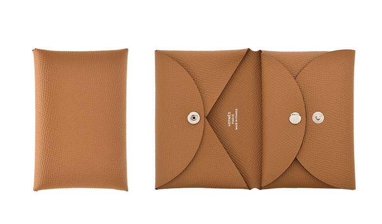 エルメス カルヴィ デュオ セサミ ヴォーエプソン シルバー金具