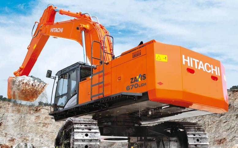 Hitachi ZX670LCH-5G excavator specs & dimensions (2013 - 2025