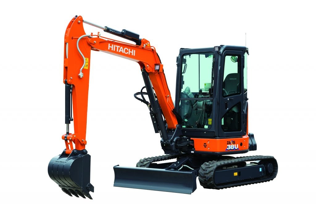 Hitachi ZX38U-6 excavator specs & dimensions (2019 - 2025