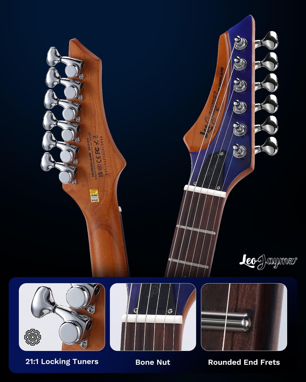 Hurricane Series Electric Guitar :Leo Jaymz