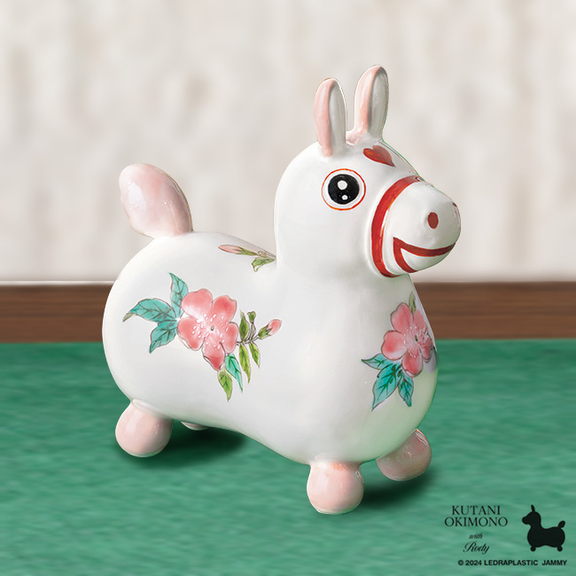 澤田郁美 九谷焼／色絵はまなす文ロディ置物 | ライトアップオンライン